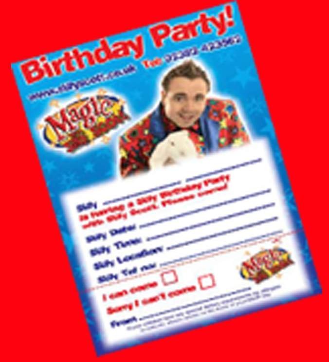 Silly Scott Party Invites